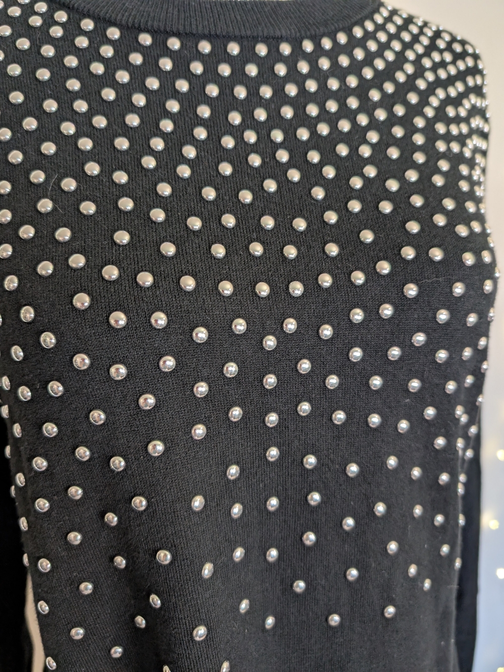 Michael Kors Black Long-Sleeve Studded Dress - Picture 8 of 9